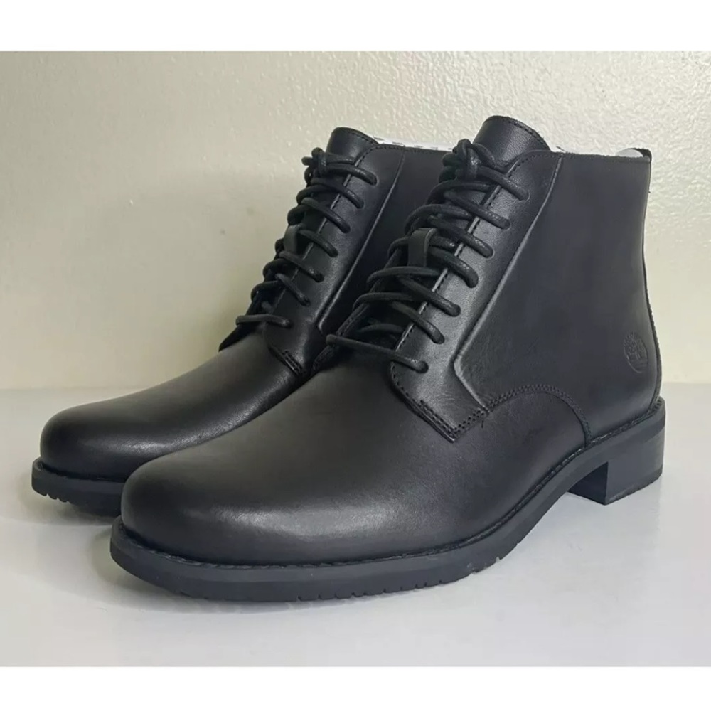 🆕 Women's Timberland Mont Chevalier Mid Lace Up Leather Boots Black